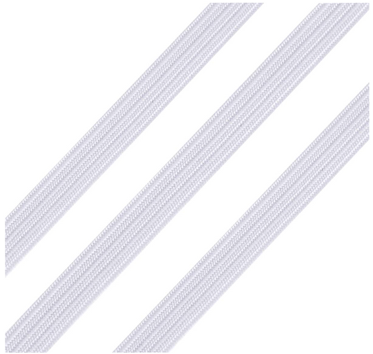 Knitted Flat Elastic Band 12 mm (Black/White)
