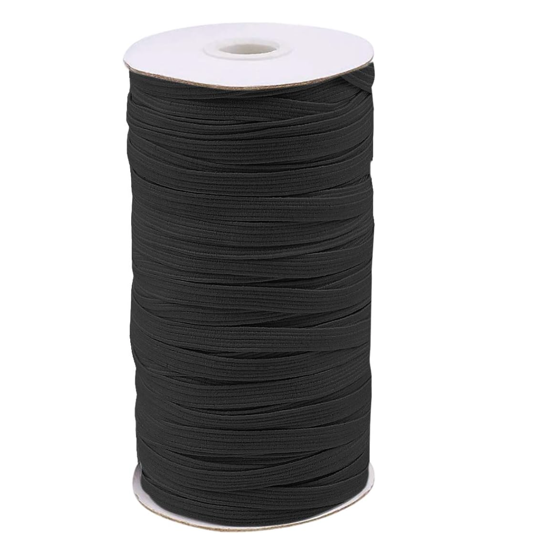 Knitted Flat Elastic Band 10 mm (Black/White)