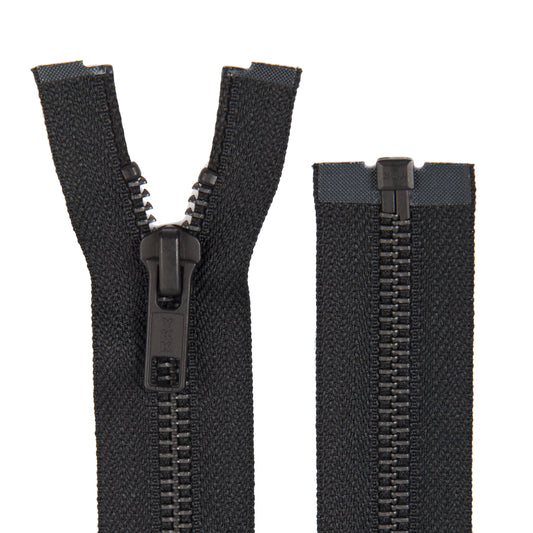 Metal YKK zipper RGKOR-56 DA X6 PE14 (580) Black